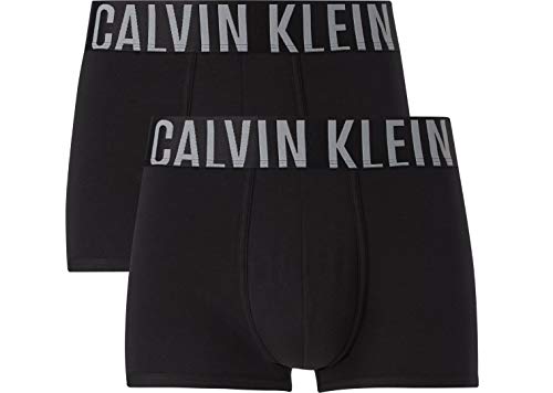 Calvin Klein Hombre Pack de 2 Bóxers Trunks Algodón con Stretch, Negro (Black), L