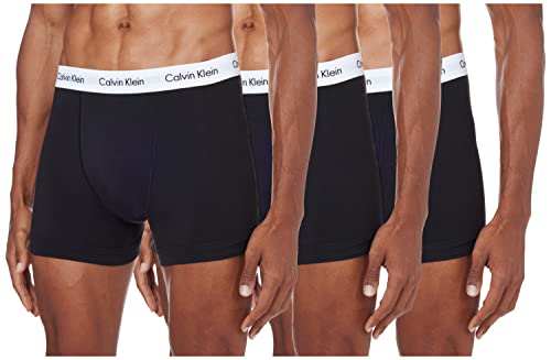Calvin Klein Hombre Pack de 3 Bóxers Trunks Algodón con Stretch, Negro (Black), L