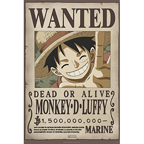 GB Eye ABYDCO583 Maxi Poster One Piece Wanted Luffy New 2 61 x 91.5cm